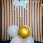 Decor baloane alb si auriu La Mami Acasa